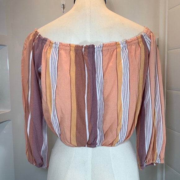 Chloe & Katie Boho‎ Off The Shoulder Crop Top - Picture 8 of 8